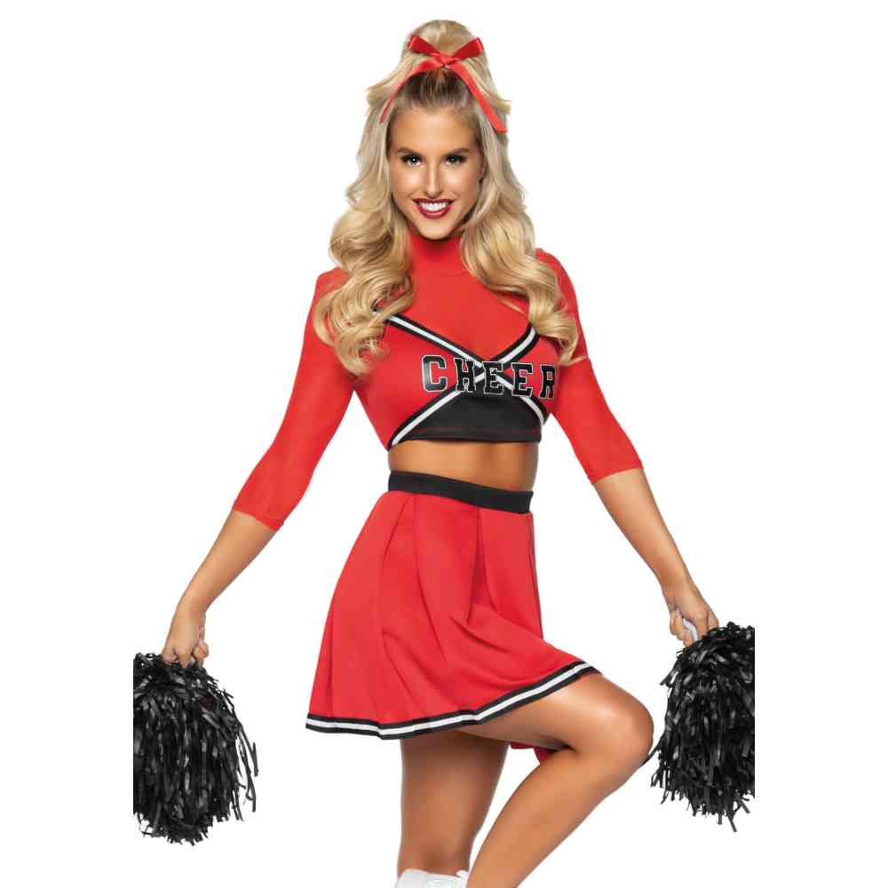 Leg Avenue - Varsity Cheerleader Babe Kostuum - Rood
